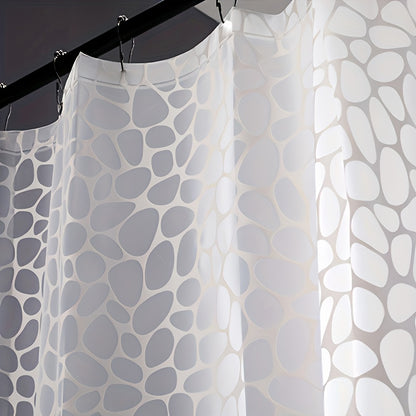 Stylish Pebble Pattern Waterproof Shower Curtain - Durable Vinyl, Easy to Clean, Available in 179.83cm x 179.83cm or 179.83cm x 78.7"