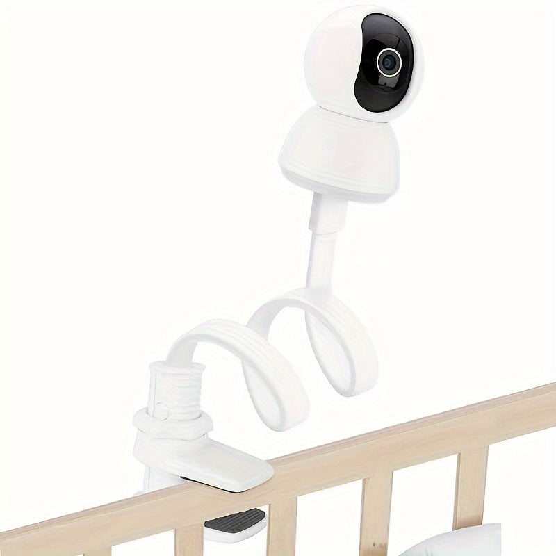 Multi-functional Camera Mount with a Bendable Arm - Easily Detachable for Use in Wine Cabinets and Cribs, Works with Most Camera Models.