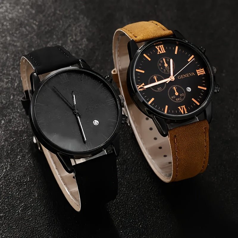 2 Men's Fashion Quartz Watches