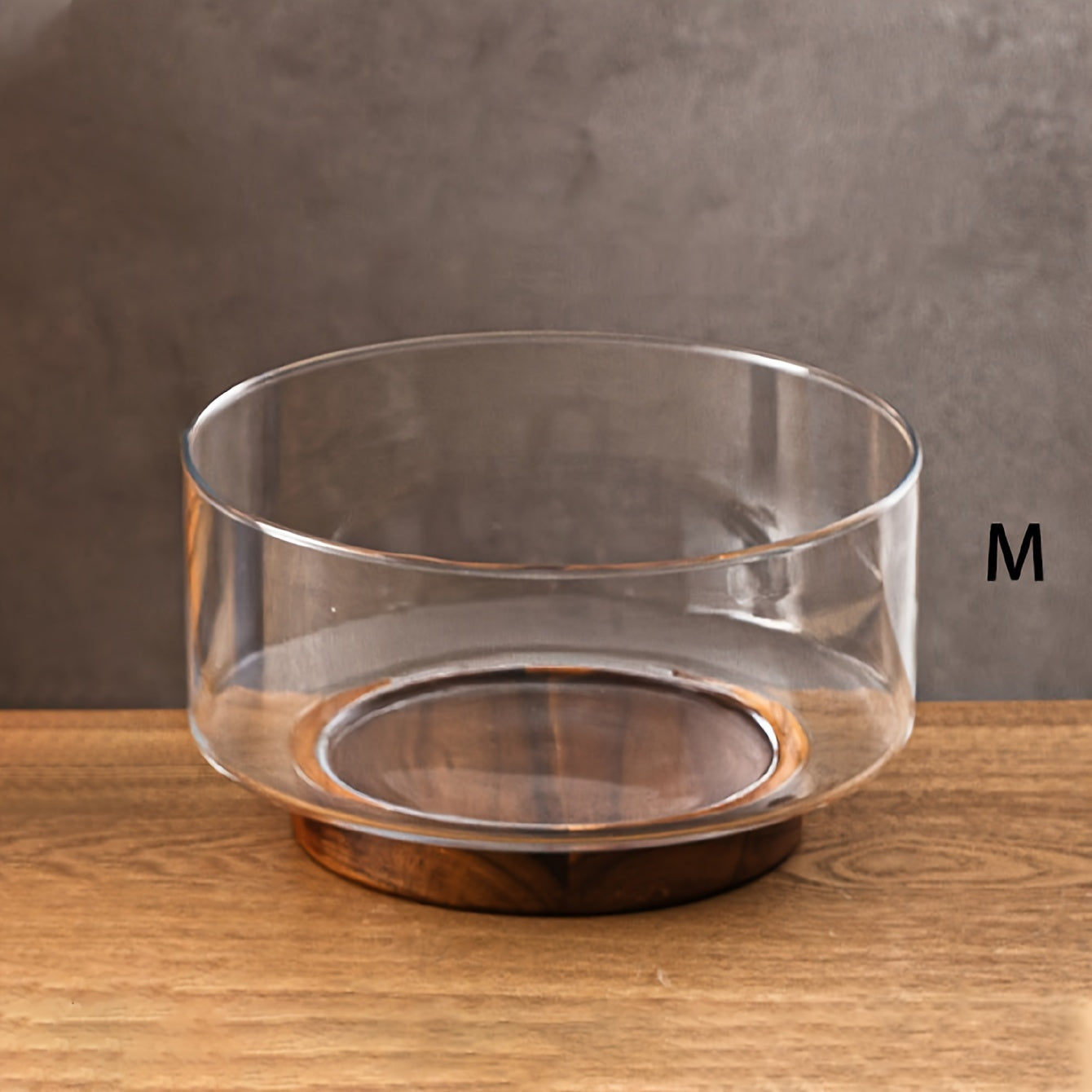 Clear glass bowl for fruit, yogurt, baking, or dessert. Nordic style tableware for home, kitchen, or restaurant use.