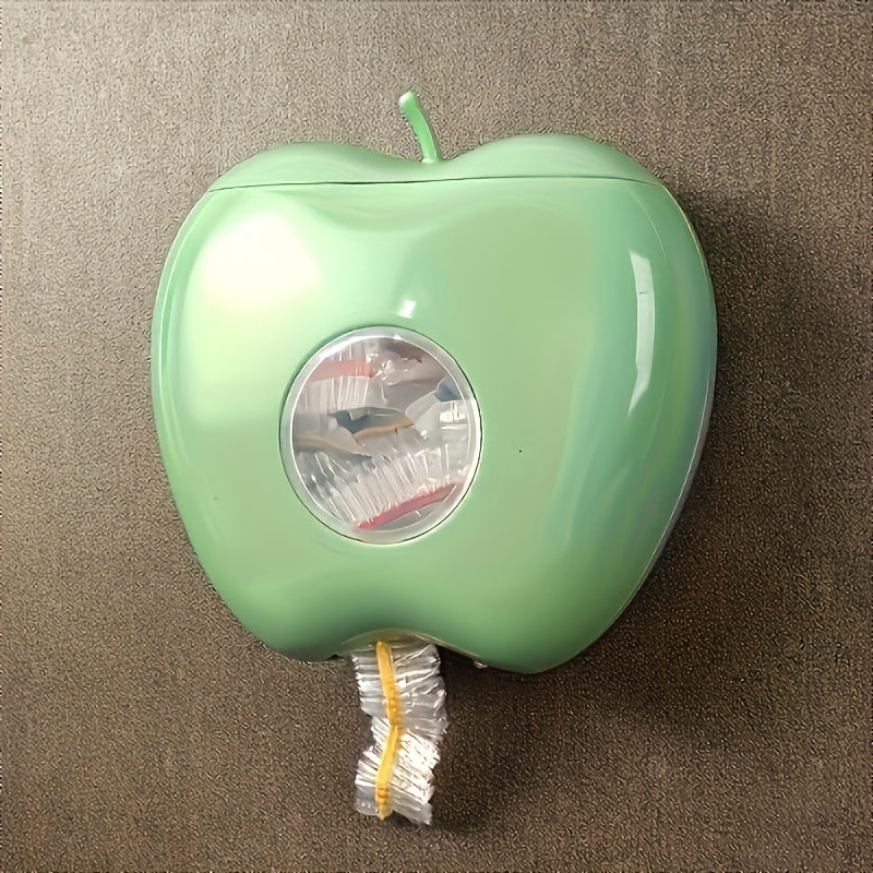 Apple-shaped Wall-Mounted Storage Box - Plastic Organizer for Disposable Bags, Perfect for Kitchen & Bathroom Organization, Ideal for Back-to-School Organization, Multi-functional Home Storage Solution