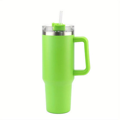 40 Oz Tumbler with Handle and Straw Lid, Double-layer Stainless Steel Vacuum Cup