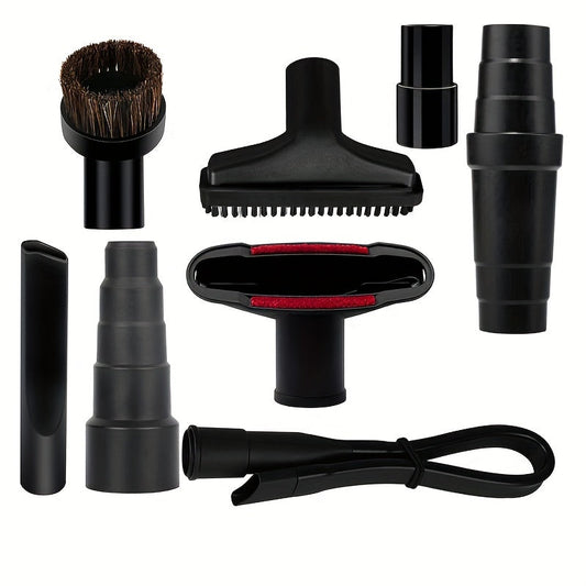 Set of 9 Universal Vacuum Cleaner Attachment Brushes for 1/4 inch and 1 3/8 inch Vac Accessories