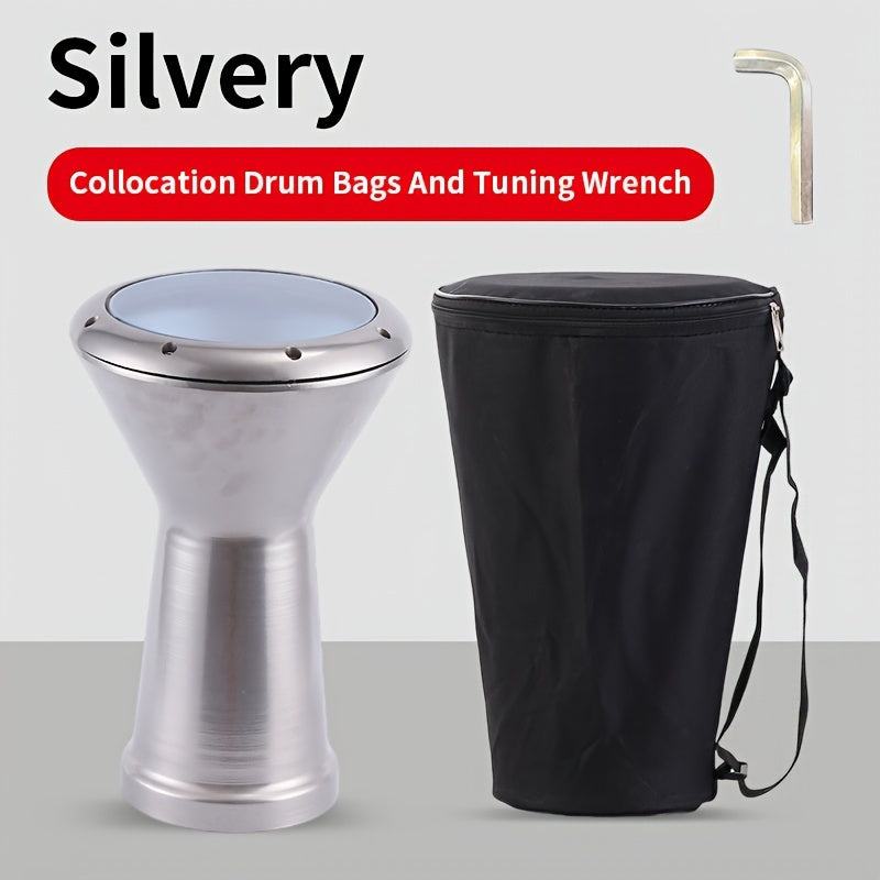 East Beck Drum: 21.59 cm Hand Drum with PVC Skin, Die-Casting Ring, Tuning Wrench, and Drum Bag included.