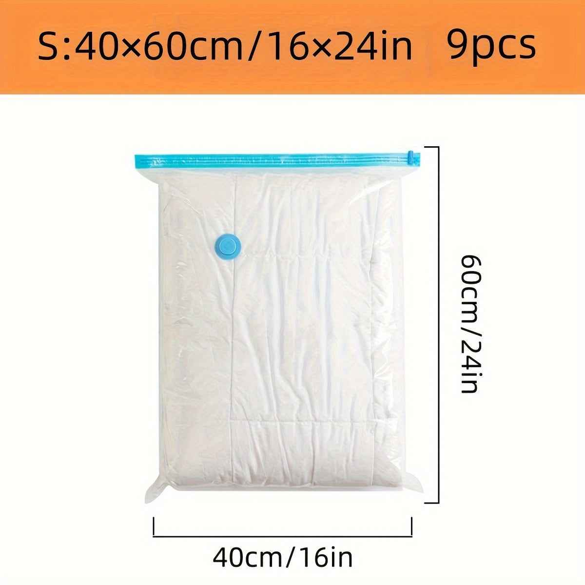 Large, medium, and small vacuum compression bags available in sizes of 3, 7, 9, and 11 pieces. Perfect for wholesale storage, seasonal clothing storage, quilt storage, and travel. A great helper for organizing your belongings with multiple size options.