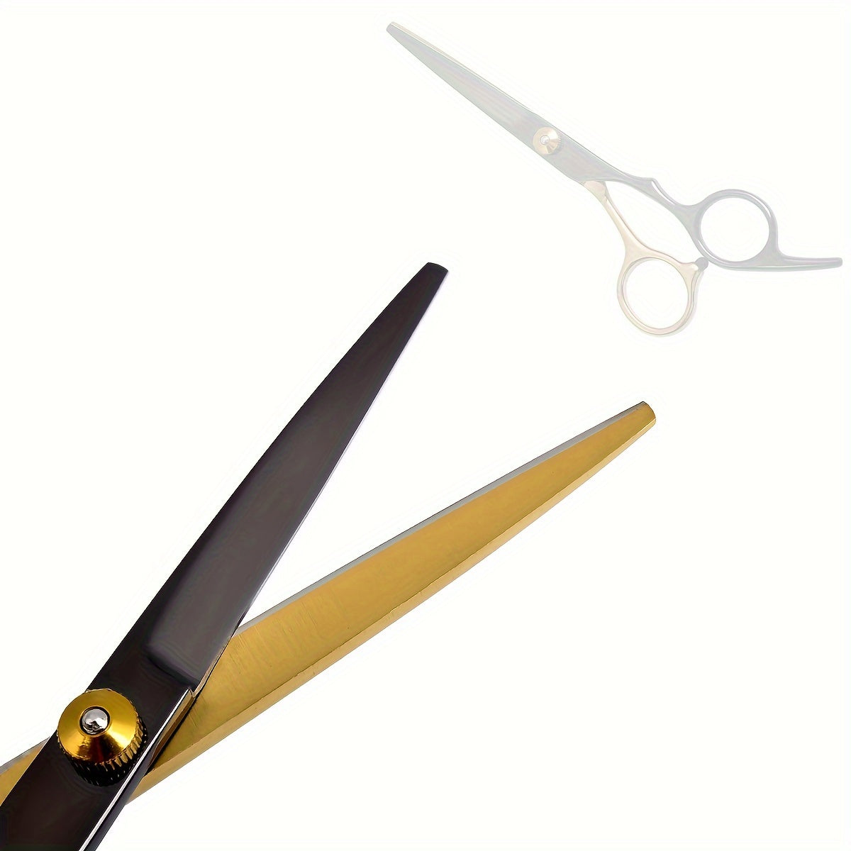 16.51 cm black stainless steel professional hair scissors for hair cutting in barber salon or household use.