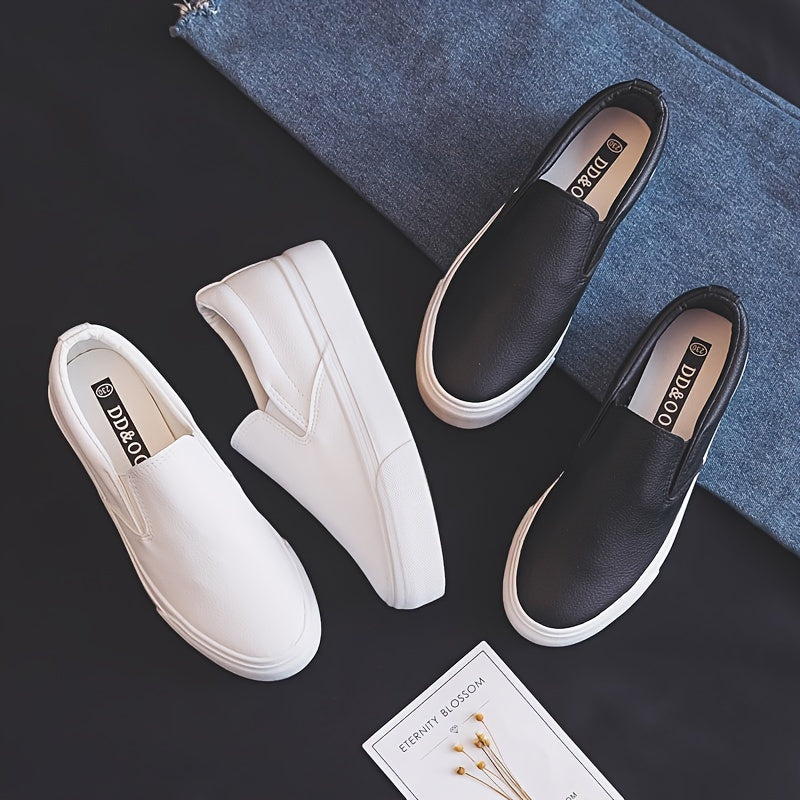 [Popular Choice] New black loafers for women, low-top slip-on shoe perfect for casual summer wear.