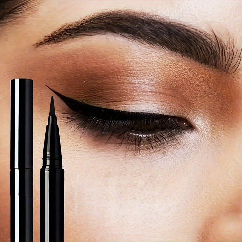 3 Black Liquid Eyeliner Pens for beginners - Quick dry, waterproof, and smudge-proof. Ultra-fine tip with long-lasting hold, ideal for festivals and gifts.