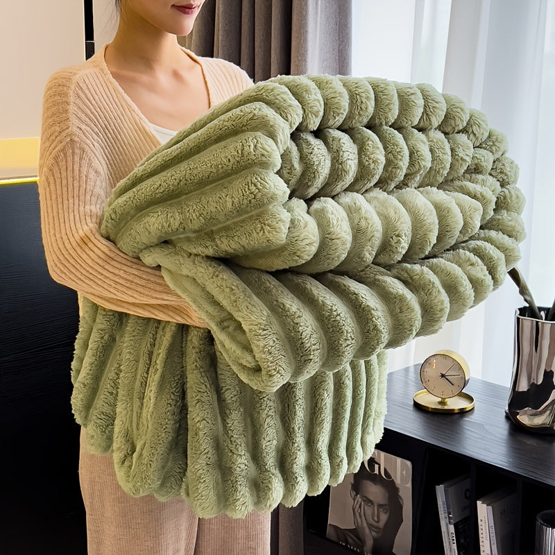 Soft, Warm, and Cozy Flannel Throw Blanket - Perfect for Couch, Bed, or Office Nap Time | Stain-Resistant, All-Season Comfort Available in Various Colors