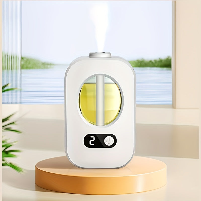 2024 Smart Home Fragrance Diffuser & Humidifier with USB Rechargeable and 5-Speed Mist Sprayer, ideal for indoor use and deodorizing bathrooms.