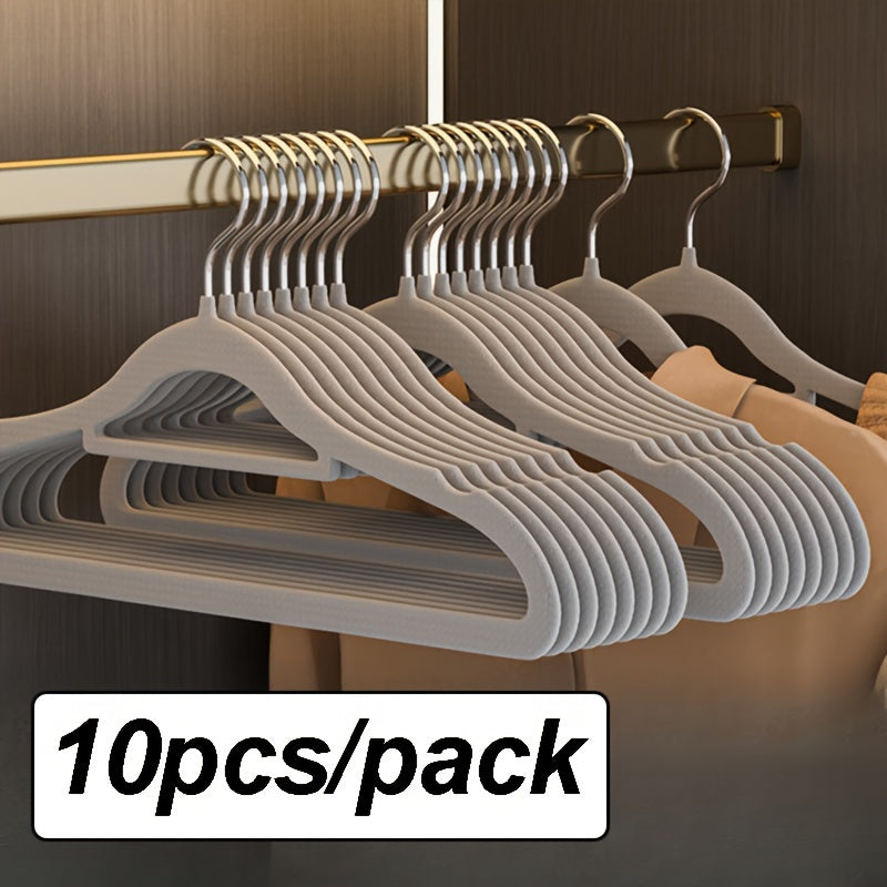 10 velvet clothes hangers - sleek hangers for coats, skirts, and pants that save space and keep your wardrobe organized and durable