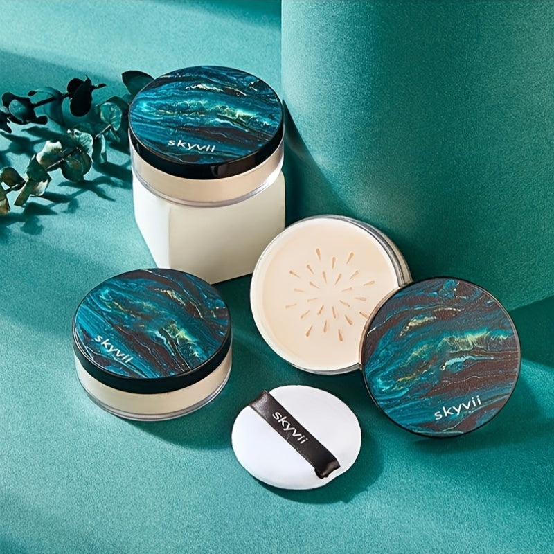 Waterproof makeup setting powder with sweat resistance and oil control for long-lasting, non-smudge, matte finish. Contains plant squalane, perfect for St. Patrick's Day gift.