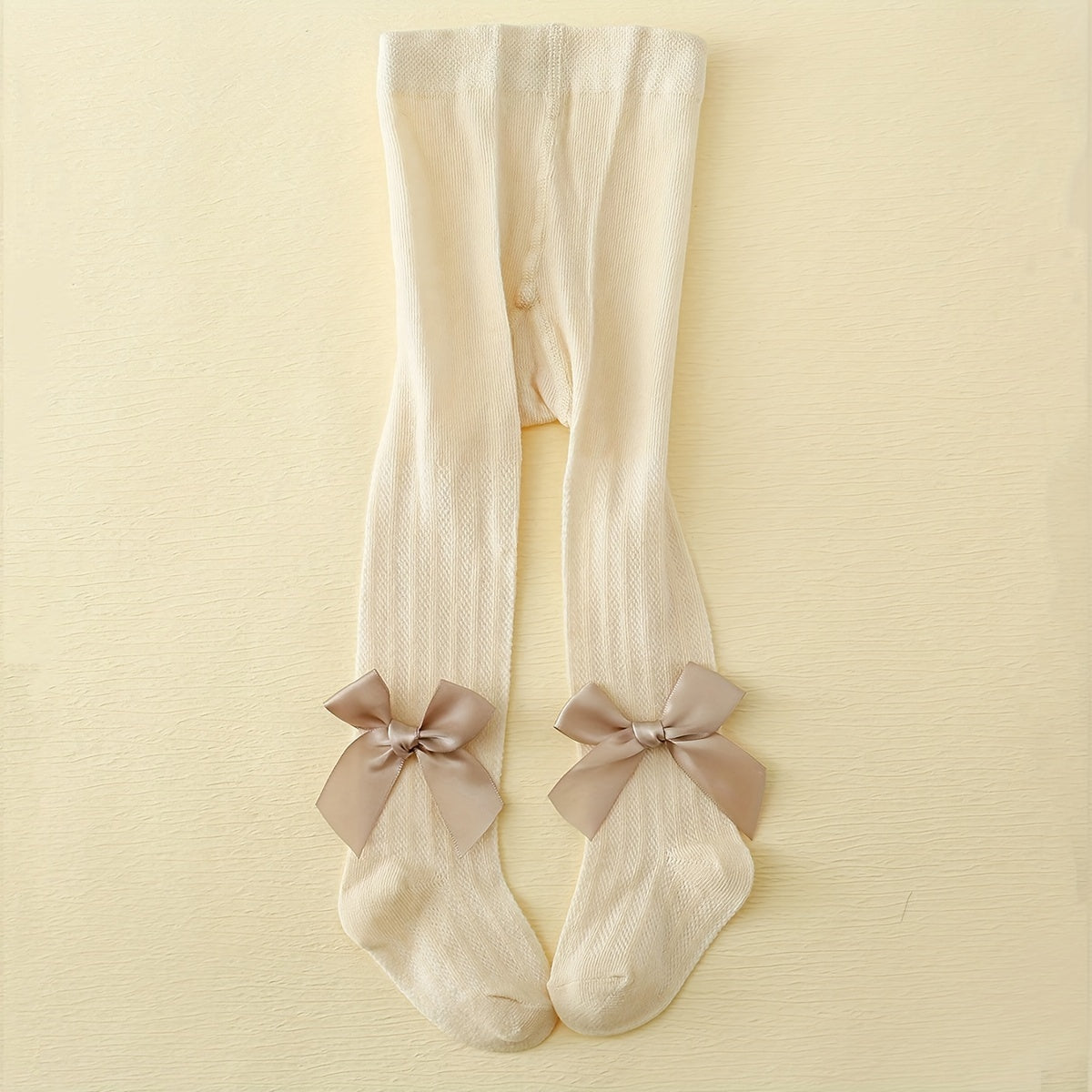 2 Girls' Summer Mosquito-Repellent Knee-High Socks with Bow - Breathable Cotton Blend, All-Seasons