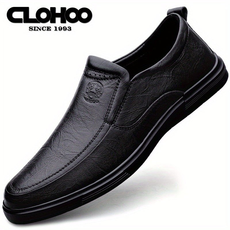 CLOHOO Men's Handmade Slip On Loafer Shoes