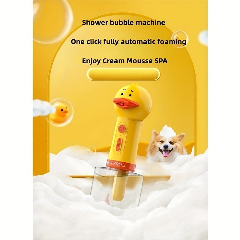 Electric foam soap dispenser for pets and kitchen use with USB charging, 350ml capacity.