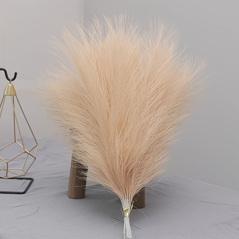 10 artificial reed Pampas grass flowers, 42.93 cm tall, perfect for Bohemian decor in any room or event