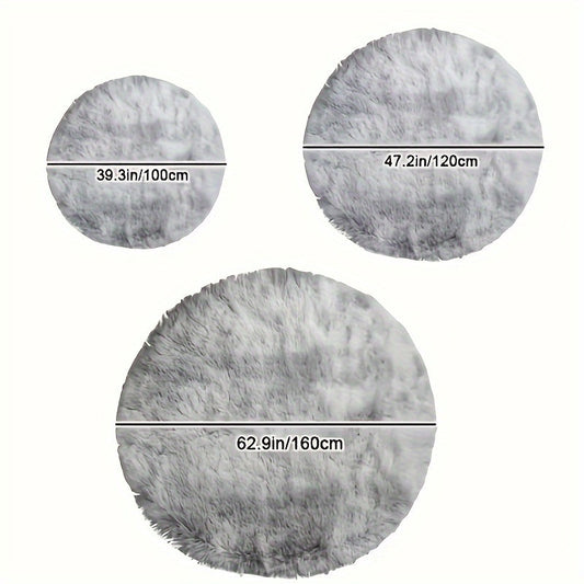 Best-Selling Soft & Fluffy Tie-Dye Round Mat - Luxuriously Thick at 3cm, Ideal for Living Room & Bedroom, Handwash Recommend, Made with Velvet for Ultimate Comfort, Gentle on Skin