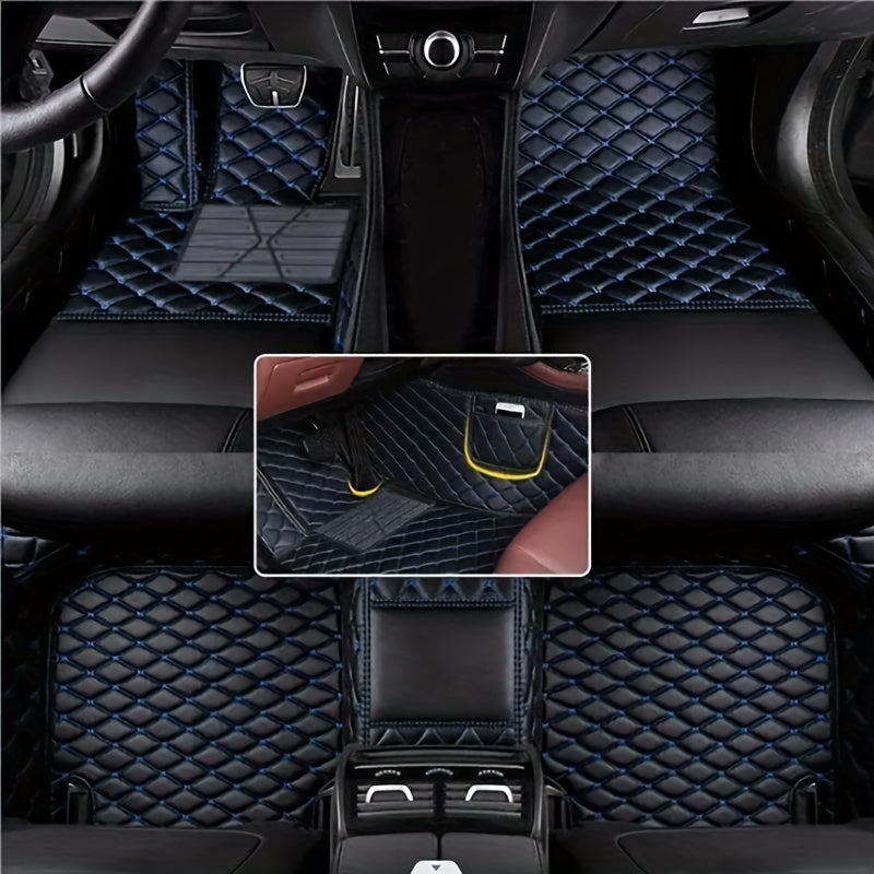 3D PU Leather Car Floor Mats for Chevrolet Silverado 1500 2012-2019 Interior Accessories