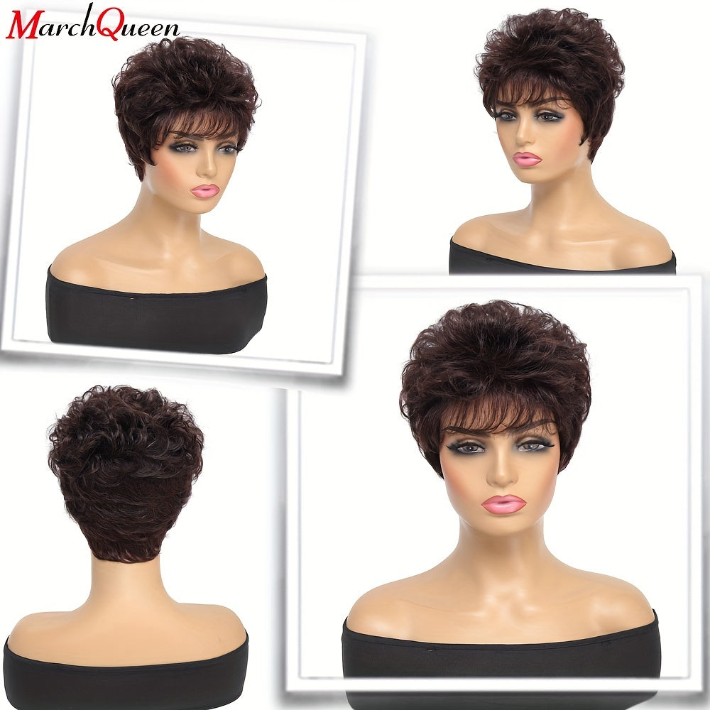 Short wigs made from real human hair in gradient colors from Europe and America.