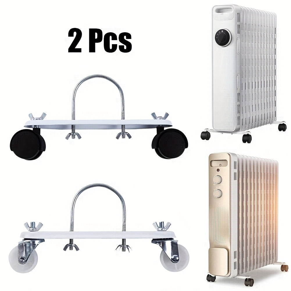 Make Your Home Cozy and Comfortable with our Portable Metal Electric Heater Stand - 21.01cm W x 16.51cm H, Equipped with Wheels for Easy Mobility. Install Easily and Use with Oil Heaters, No Power Outlet Needed!