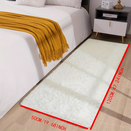 Minimalist and stylish, this 1pc rug is perfect for adding a touch of sophistication to your home decor. This dry cleaning mat features a solid color design and is soft to the touch. The cute and fluffy carpet is suitable for the living room, leisure