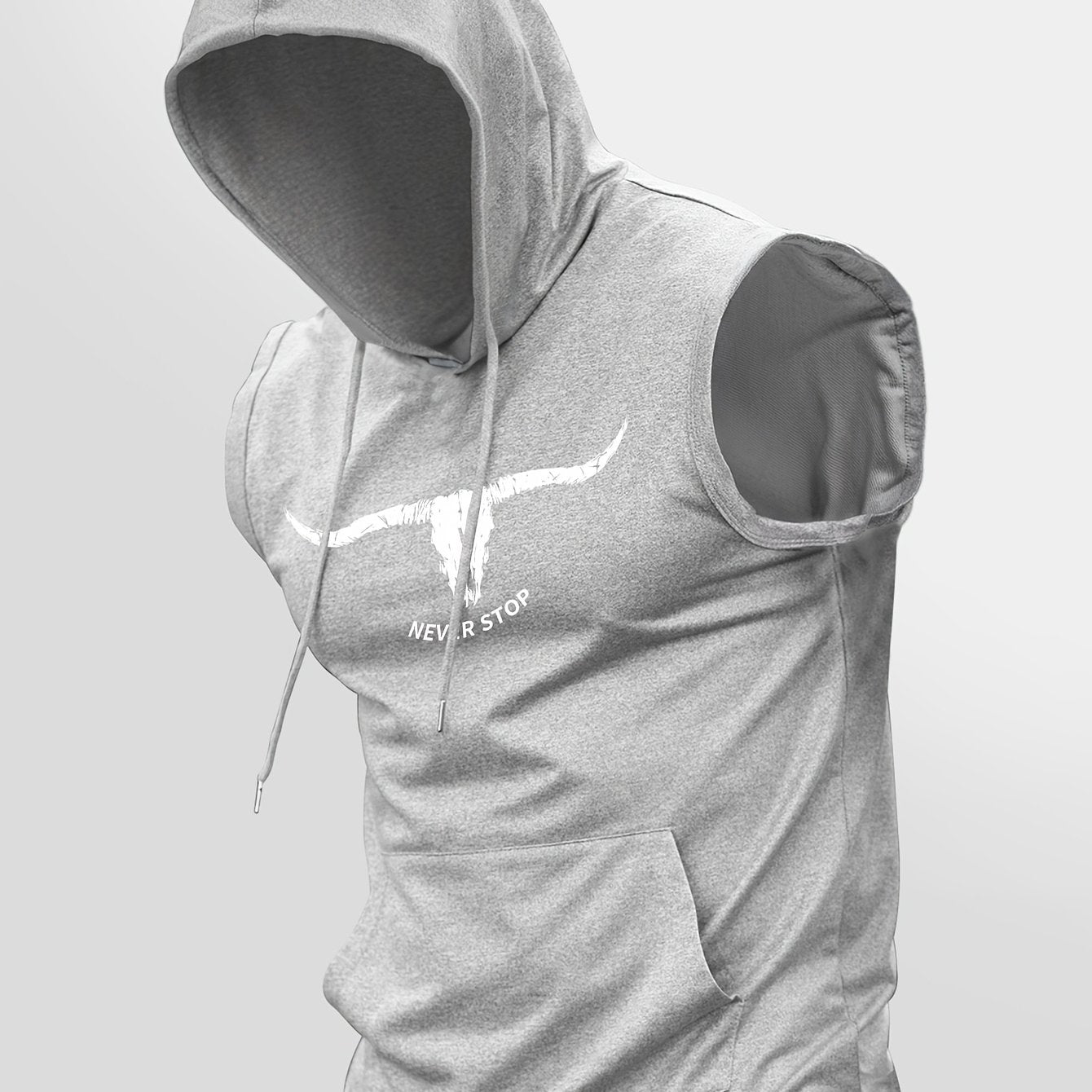 Men's fashionable hooded sports vest