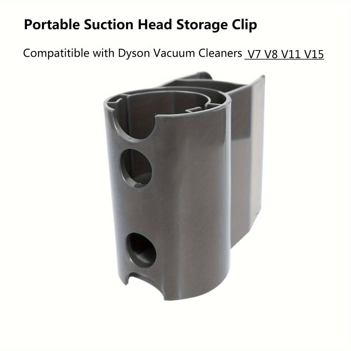 Durable ABS Material 2-in-1 Suction Head Storage Clip for Dyson Vacuum Cleaner Models V6, V7, V8, V11, V15 | Organizer Available