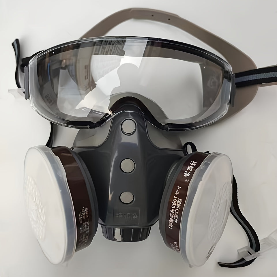 Washable, allergy-friendly reusable respirator mask for chemical and dust protection.