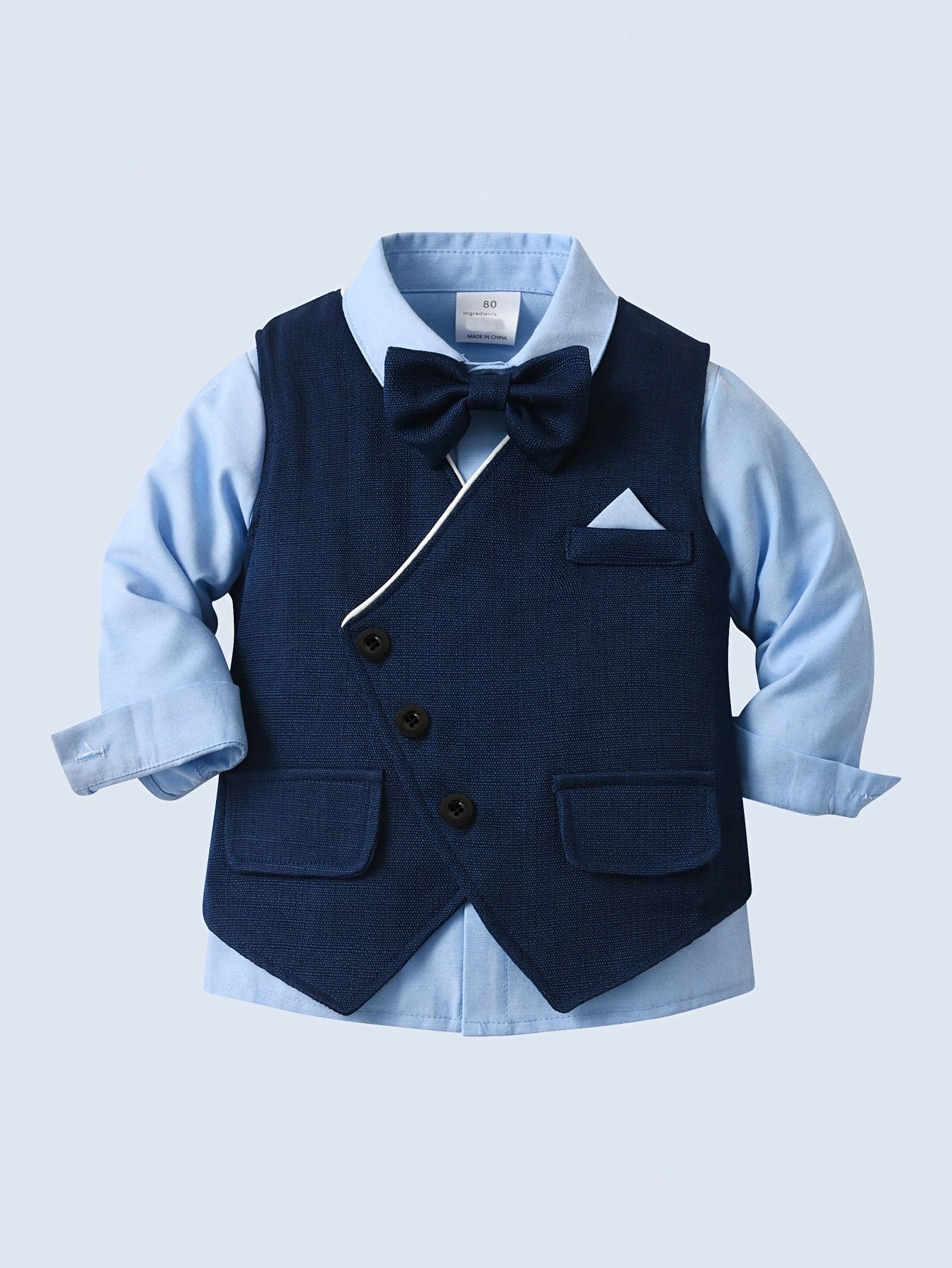 Boarnseorl Baby Boy's Stylish 3pcs Outfit for Parties, Meticulously Crafted for Fall and Winter Wear