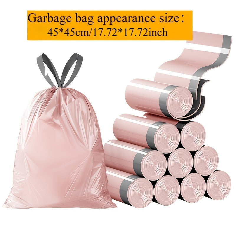 400 Extra-Thick Drawstring Trash Bags - Versatile Leak-Proof Plastic Bags for Cleaning Kitchen, Bathroom, and Living Room