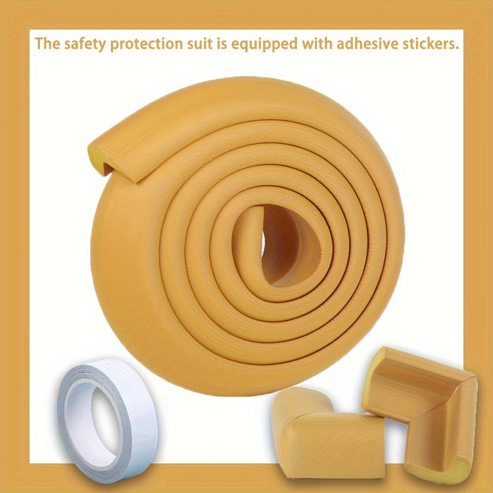 [Best Seller] 1PC2m Protective Strip Set with 8 Anti-Collision Corner Guards | Widened Stickers for Youngster's Bump Protection on Furniture and Walls