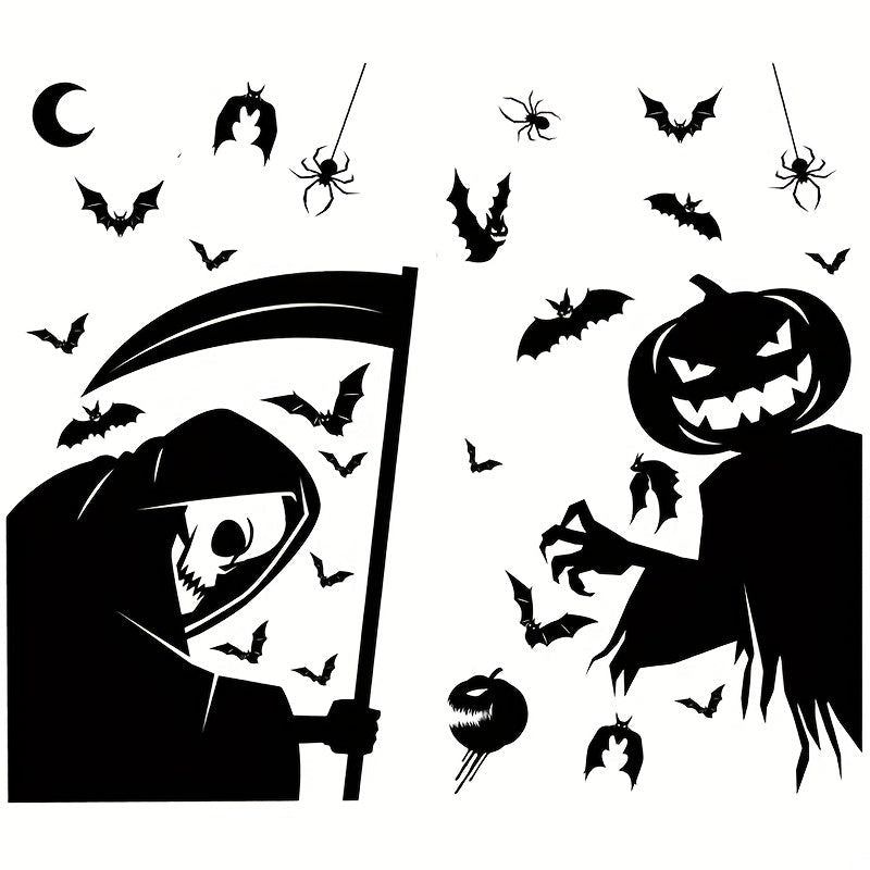 1pc Halloween & Monster Window Clings - No Electricity Required, Ideal for Party Decor