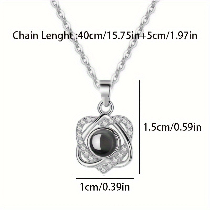 One elegant and luxurious Heart-Shaped Pendant Necklace made of Titanium Steel with Synthetic Cubic Zirconia. This versatile piece is the perfect gift for lovers, friends, girlfriends, family, and classmates. Ideal for birthdays, holidays, anniversaries