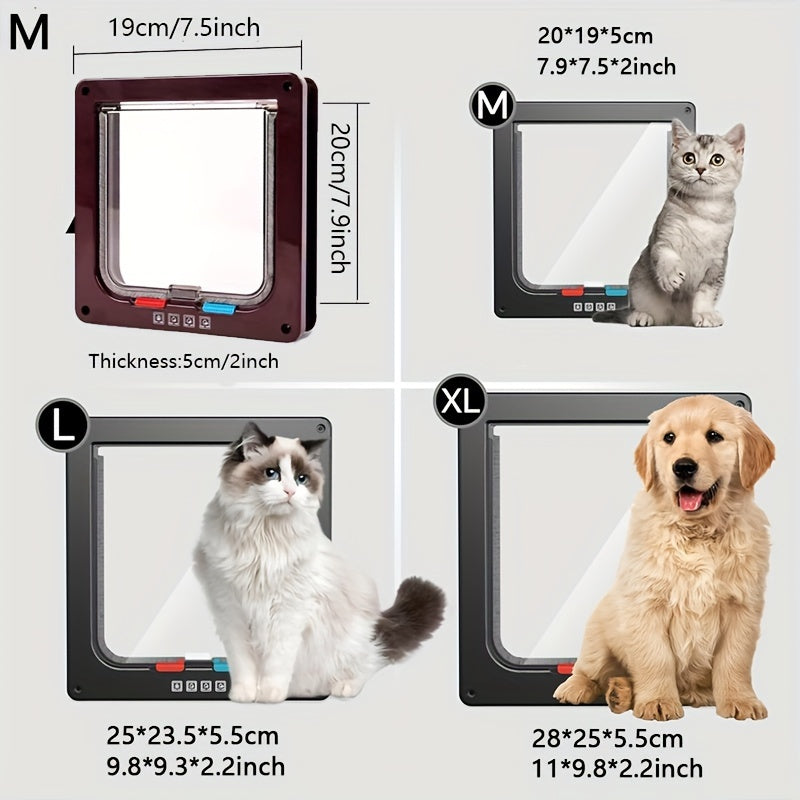 Two-Way Pet Door: Secure and Convenient Access for Cats and Dogs