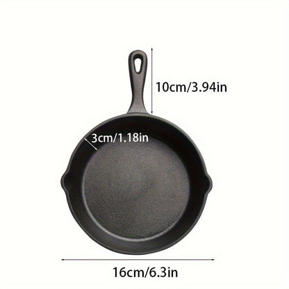 Set of 4 premium black, pre-seasoned cast iron frying pans - includes oven safe skillet, grill pan, nonstick cookware and bakeware perfect for casserole dish cooking in the fall season.