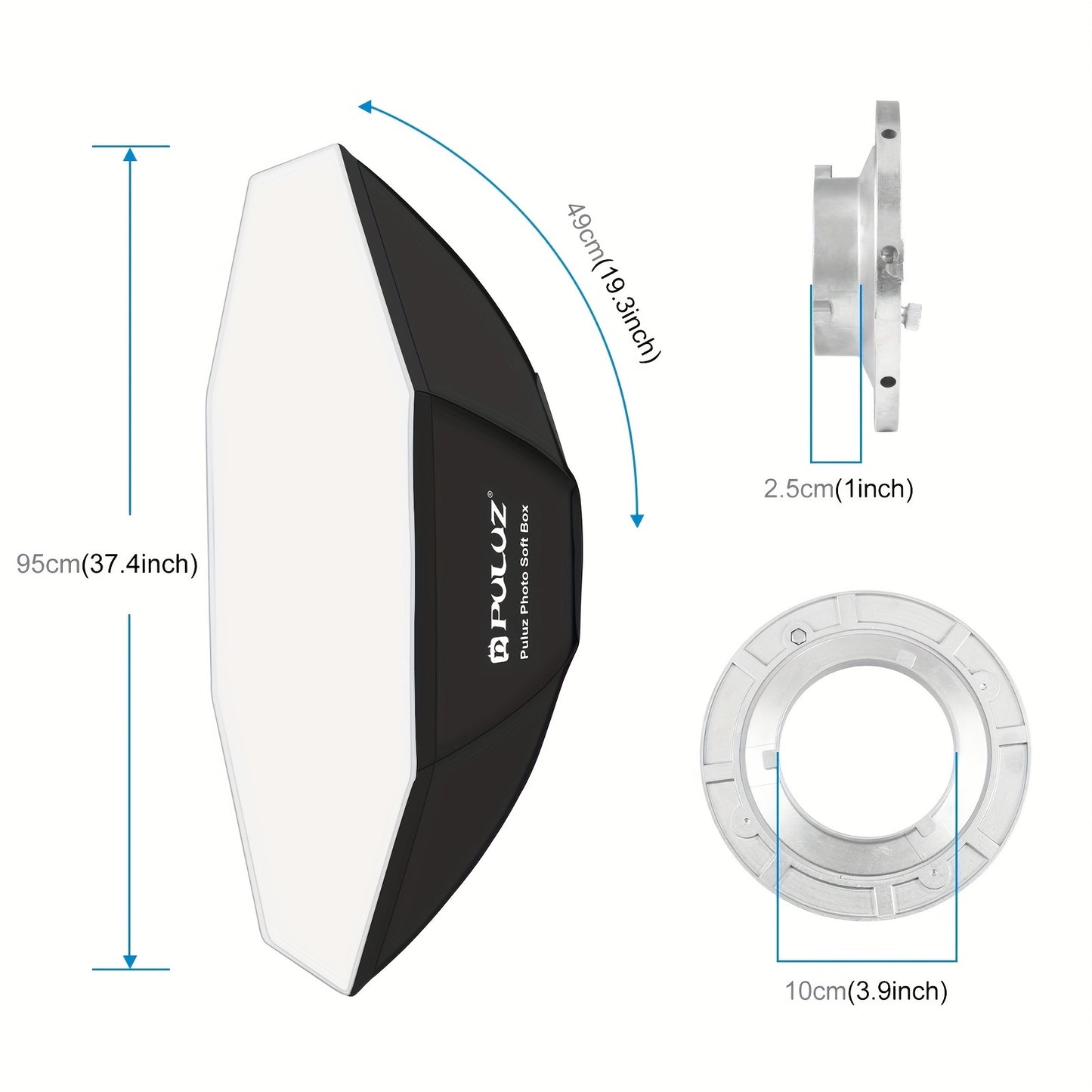 PULUZ 95cm Speedlite Flash Softbox with Bowens Mount