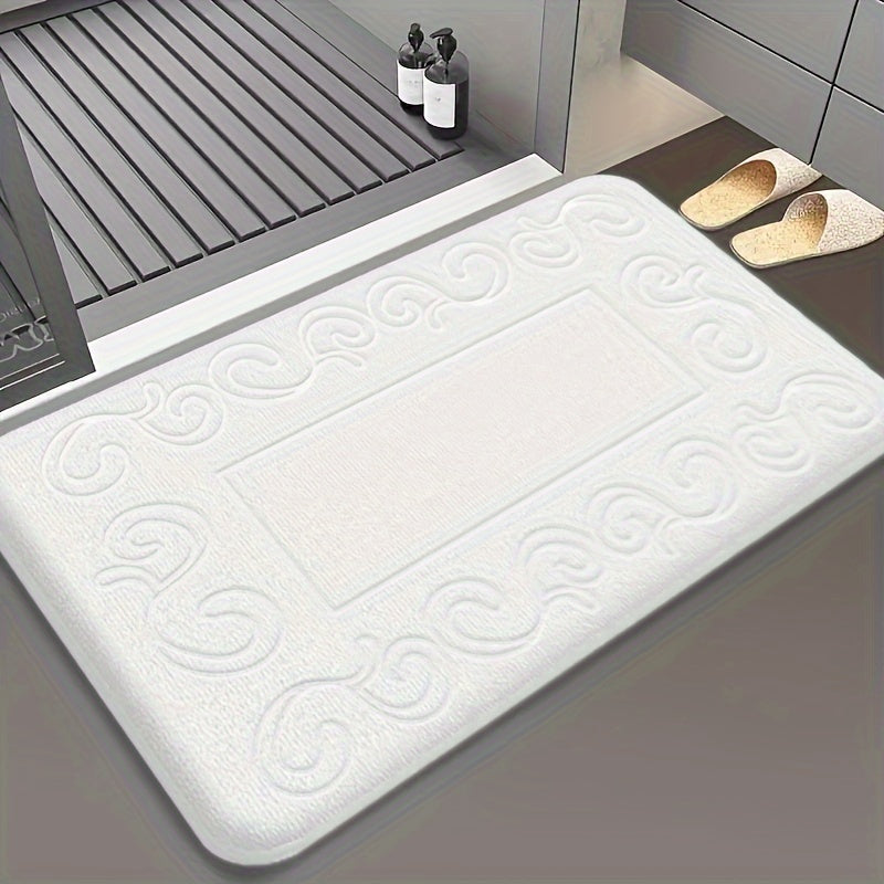 Memory Foam Bath Mat with Soft Rebound - Lightweight, Quick Drying, and Rectangular shape