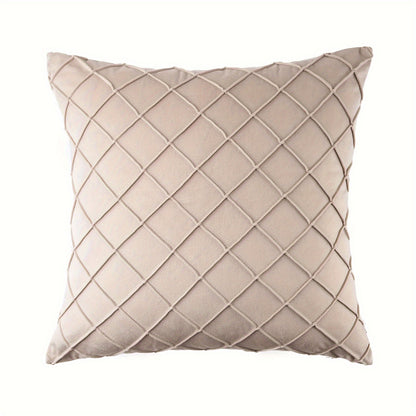 Modern Argyle Throw Pillow Case made of polyester velvet for soft, comfortable home, office, living room, and sofa décor (Pillow core not included).