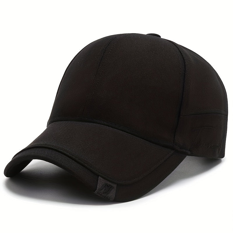 Men's solid color baseball cap for outdoor activities, casual wear, and sun protection.