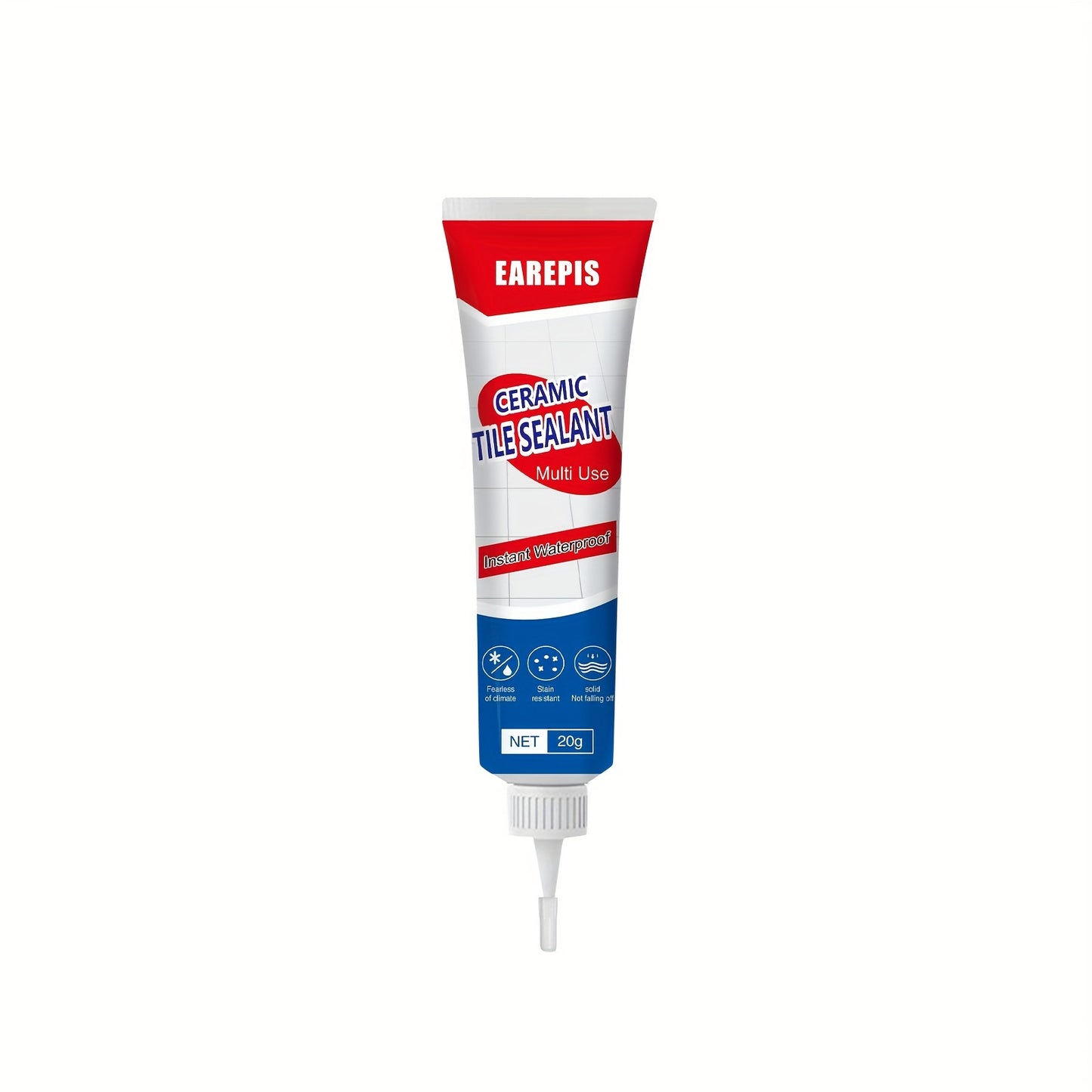 Waterproof tile grout repair sealant for kitchen and bathroom in white color. Ideal for countertop, sink, and toilet sealing. Can also be used as adhesive and sealant tape.