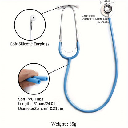 Portable Dual Head Stethoscope - Professional Cardiology Medical Equipment for Nurse Learner