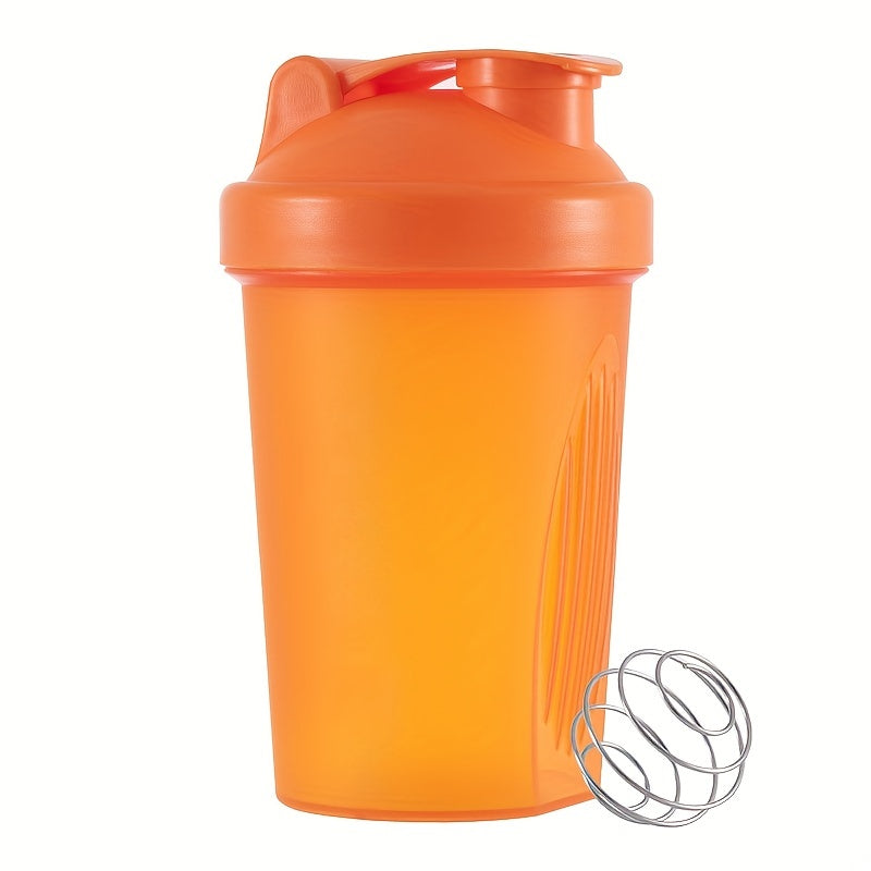 Multicolored 1pc Plastic Shaker Cup with Stirring Ball, ideal for fitness and workouts (13.5oz/400ml)