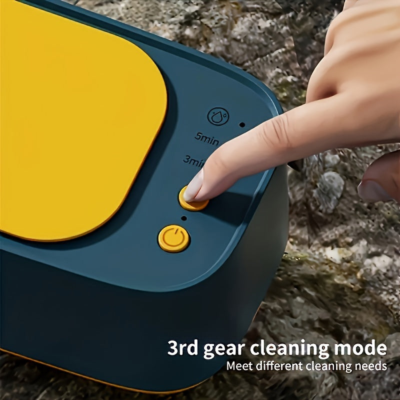 Convenient Portable Cleaner with USB Rechargeable Battery - Powerful Vibration for Cleaning Jewelry, Glasses & Watches at Home