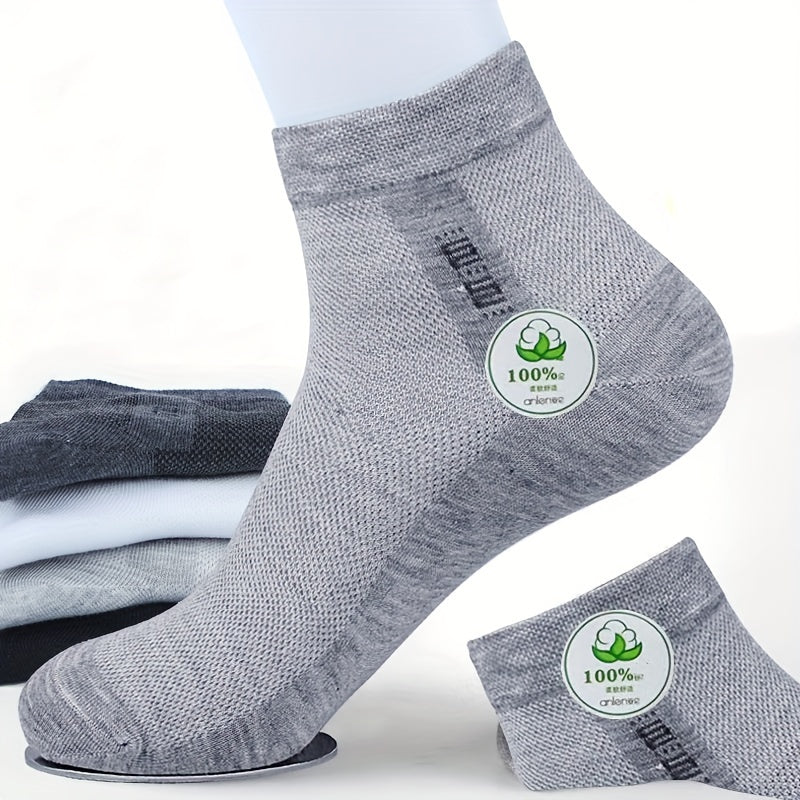 3 pairs of men's ultra-thin, anti-odor, sweat-absorbing, breathable, and comfy summer socks.