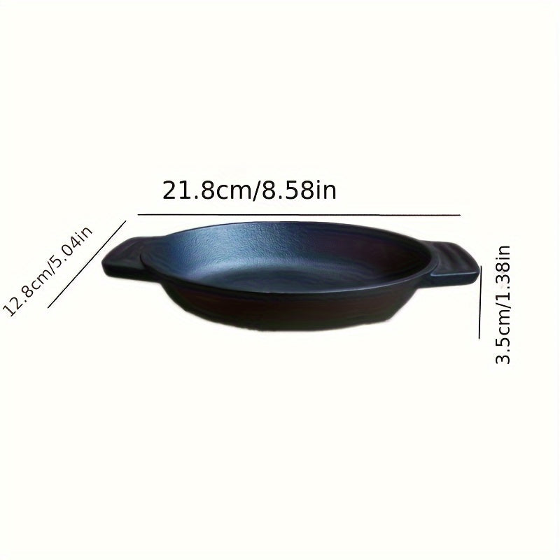 Frying Pan Set includes 1 Double-Ear Small Frying Pan made of Thickened Cast Iron with a Flat Bottom. Ideal for Home or Commercial Use, perfect for cooking Western-style steaks. Also includes a Thickened Raw Iron Barbecue Plate that is Non-coated and