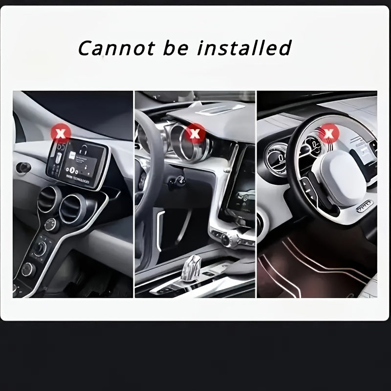 ABS Material Dashboard Phone Holder for Cars - Easy Installation, Anti-Slip Clamp, Rotatable Mount for Various Phone Brands, Non-Waterproof Auto Device Support