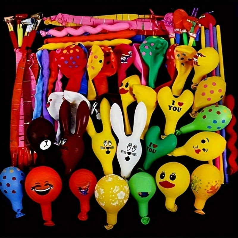 50-piece Quick Fill Balloon Set - Vibrant Party and Event Decor for Birthdays, Weddings, Holidays - Easy Assembly