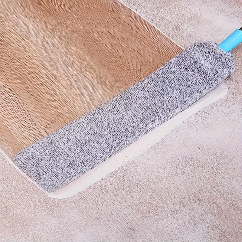 One Washable Bed Bottom Cleaning Duster, Retractable Crevice Dust Cleaning Brush, Floor Dusting Brush, Durable Flexible Duster Brush - Ideal for Cleaning Sofa Bed and Furniture Bottom - Includes Cleaning Supplies and Tool