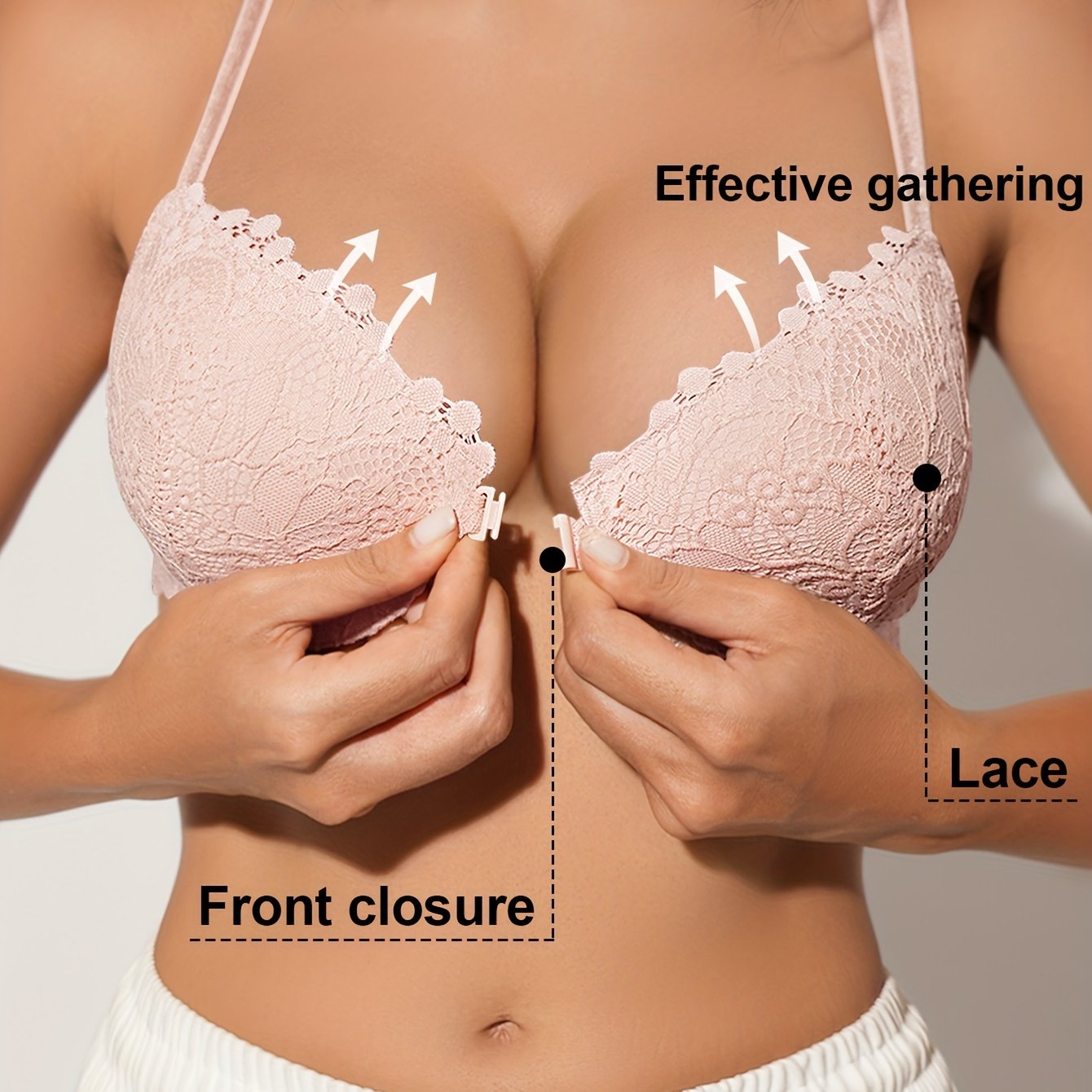 Underwire push-up bra for women, sexy and comfortable lingerie.