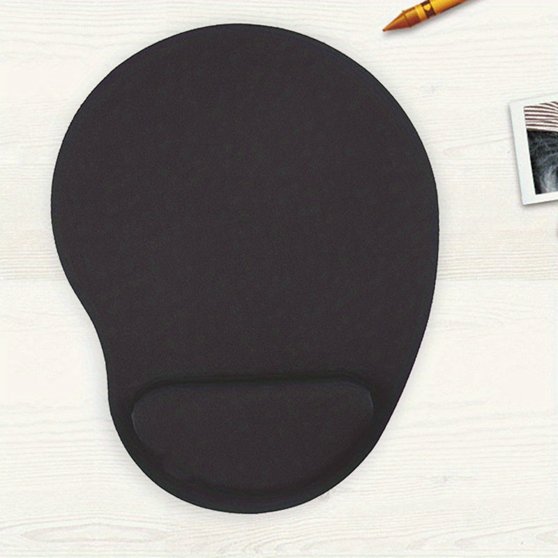 Ergonomic EVA wrist cushion with memory foam mouse pad for comfortable desk support in office or computer use.